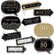 Big Dot of Happiness Funny Adult 50th Birthday - Gold - Birthday Party Photo Booth Props Kit - 10 Piece
